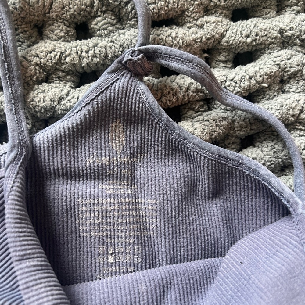 Free People Ribbed Gray Jumpsuit - Picture 4 of 4
